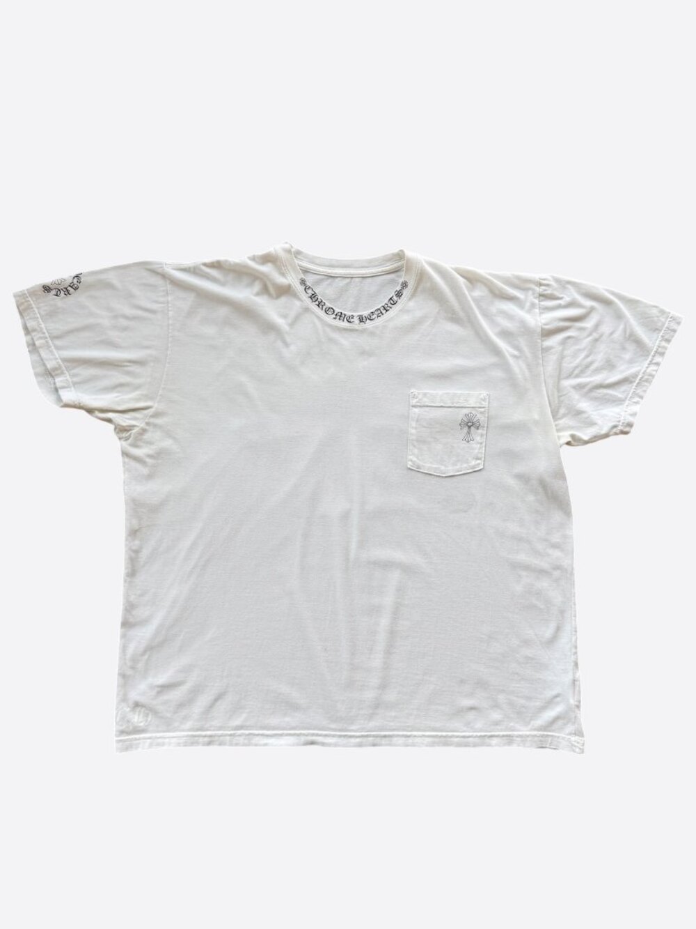 Chrome Hearts White & Black Cross Graphic T-Shirt